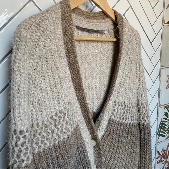 Raquel Allegra merino wool distressed cardigan - Picture 4 of 10